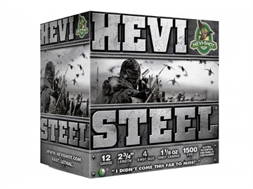Picture of HEVI-Shot HEVI-Steel 12Gauge 2.75" 1 1/8oz 4Shot 25 Per Box/10 Case HS61224