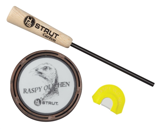 Picture of HS Strut Raspy Old Hen Friction Call Turkey Hen Sounds Attracts Turkeys Glass/Carbon 07011