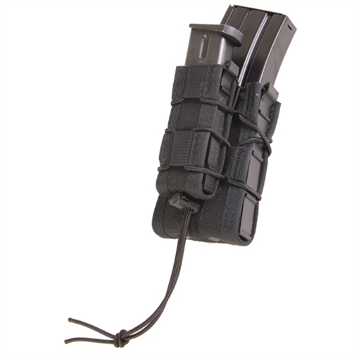 Picture of High Speed Gear Double Decker TACO, Dual Magazine Pouch, Molle, Fits (1) Rifle Magazine and (1) Pistol Magazine, Hybrid Kydex and Nylon, Black 11DD00BK