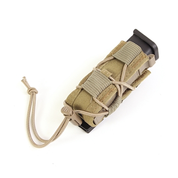 Picture of High Speed Gear Pistol TACO, Single Magazine Pouch, Molle, Fits Most Pistol Magazines, Hybrid Kydex and Nylon, Coyote Brown 11PT00CB