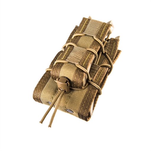 Picture of HIGH SPEED GEAR DOUBLE DECKER LT MOLLE HOLDS 1 RIFLE AND 1 PISTOL MAG COYOTE BROWN 17DD00CB