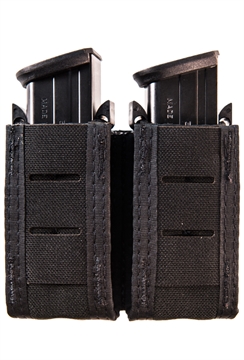 Picture of High Speed Gear TACO Duty Double Pistol Mag, Black Nylon with MOLLE Exterior, Fits MOLLE & 2" Belt 41PT02BK