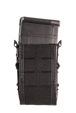Picture of High Speed Gear TACO Duty Single Rifle Mag Pouch, Black Nylon with MOLLE Exterior, Fits MOLLE & 2" Belt 41TA00BK
