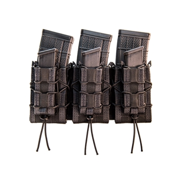 Picture of High Speed Gear TACO Double Decker Shingle Black Nylong, Triple Shingle (3 Rifle/3 Pistol Mags), Fits MOLLE 45DD00BK