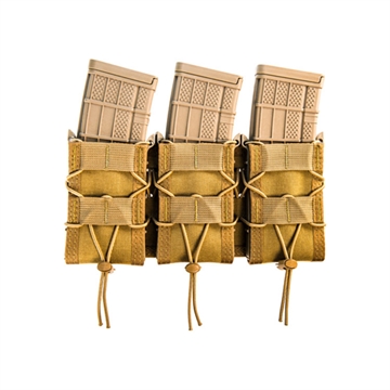 Picture of High Speed Gear TACO Shingle Mag Pouch Triple Coyote Brown Nylon MOLLE Compatible w/ Rifle 45TA00CB