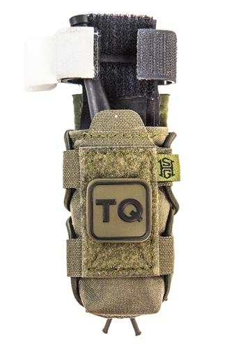 Picture of High Speed Gear TACO Tourniquet Pouch, OD Green Nylon with Velcro Closure, Fits MOLLE, Compatible with Most Windlass-Style Tourniquets, Includes TQ Patch 11TQ00OD