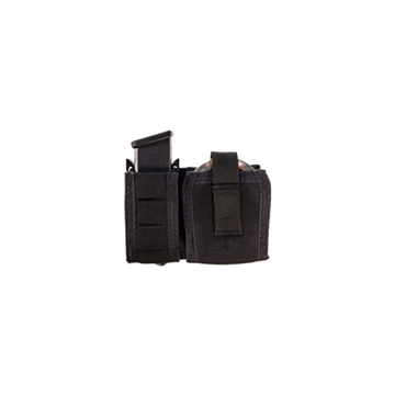 Picture of High Speed Gear TACO Duty Single Pistol & Handcuff Holder, Black Nylon with MOLLE Exterior, Fits MOLLE & 2" Belt 41P000BK