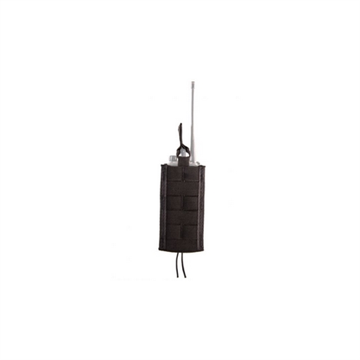 Picture of High Speed Gear TACO Duty Radio Holder, Black Nylon with MOLLE Exterior & Bungee Pull Tongue, Fits MOLLE & 2" Belt 41RD00BK