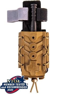 Picture of High Speed Gear Tourniquet TACO Coyote Brown Kydex, 2" Belt Clip/MOLLE U-Mount, Compatible w/ Most Tourniquets 11TQK0CB