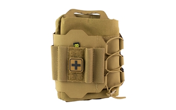 Picture of High Speed Gear ReFlex IFAK System, Compatible with MOLLE and Belts 1.5"-2.5", Nylon Construction, Coyote Brown, Medical Items Not Included 12RX00CB