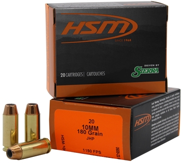 Picture of HSM Pro Pistol Hunter Handgun Ammunition 10mm Auto 180gr JHP 20/ct HSM-10mm-15-N-20 10MM15N20