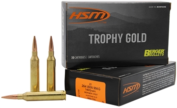 Picture of HSM Trophy Gold Extended Range 264 Win Mag 140 gr Berger Hunting VLD Match 20 Per Box/ 20 Case 264WM140VLD