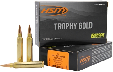 Picture of HSM Trophy Gold Extended Range 300 Win Mag 185 gr Berger Hunting VLD Match 20 Per Box/ 20 Case 300WM185VLD