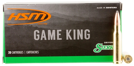 Picture of HSM Game King 308 Win 150 gr Sierra GameKing Spitzer Boat Tail 20 Per Box/ 25 Case 30841N