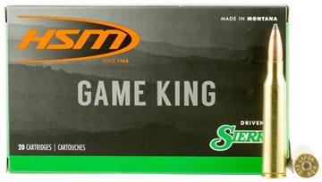 Picture of HSM Game King 338 Lapua Mag 215 gr Sierra GameKing Spitzer Boat Tail 20 Per Box/ 20 Case 338LAPUA14N