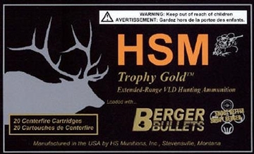 Picture of HSM Trophy Gold Extended Range 338 Win Mag 300 gr Berger Hybrid Tactical Open Tip Match 20 Per Box/ 20 Case 338WM300OTM