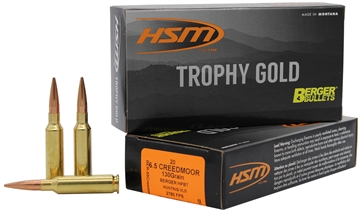 Picture of HSM Trophy Gold Extended Range 6.5 Creedmoor 130 gr Berger Hunting VLD Match 20 Per Box/ 25 Case 65CRD130VLD