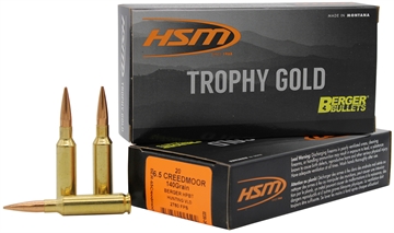 Picture of HSM Trophy Gold Extended Range 6.5 Creedmoor 140 gr Berger Hybrid Tactical Open Tip Match 20 Per Box/ 25 Case 65CREEDMOOR140VLD