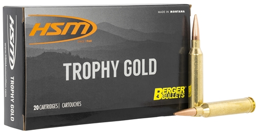 Picture of HSM Trophy Gold Extended Range 6.5x284 Norma 130 gr Berger Hunting VLD Match 20 Per Box/ 20 Case 65X284130VLD