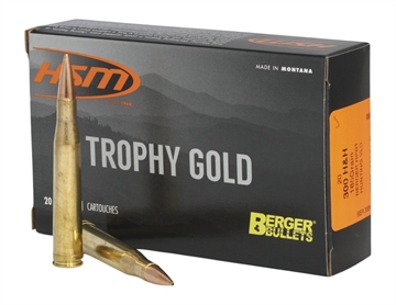 Picture of HSM Trophy Gold Extended Range 300 H&H Mag 185 gr Berger Hunting VLD Match 20 Per Box/ 20 Case 300HH185VLD