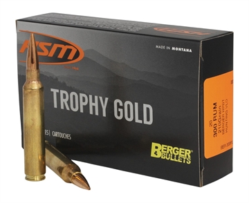 Picture of HSM Trophy Gold Extended Range 300 RUM 210 gr Berger Hunting VLD Match 20 Per Box/ 20 Case 300RUM210VLD