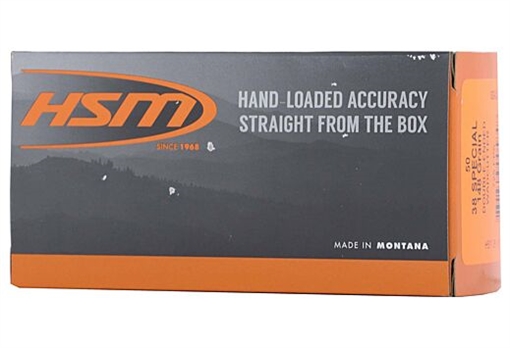 Picture of HSM Training Handgun Ammunition .38 Spl 158gr SWC 790 fps 50/ct HSM382N 38-2-N