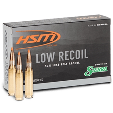 Picture of HSM HSM Low Recoil Rifle Ammunition 7mm-08 Rem. Sierra 140 gr. 20 rd. HSM-7mm08-10-N 7MM0810N