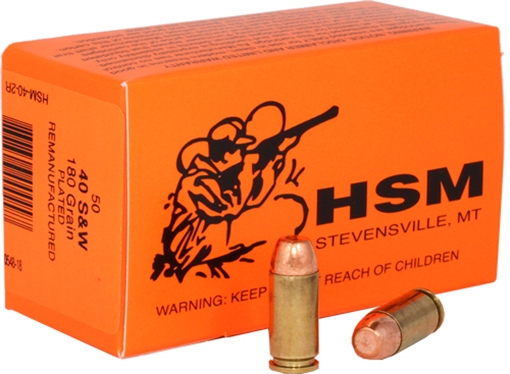 Picture of HSM Training *Remanufactured 40 S&W 180 gr Round Nose Flat Point 50 Per Box/ 20 Case 402R