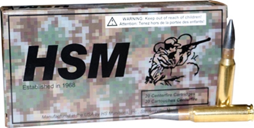 Picture of HSM AMMUNITION SUBSONIC 308 WIN 178GR BTHP 20RD 25BX/CS 762X51-5N
