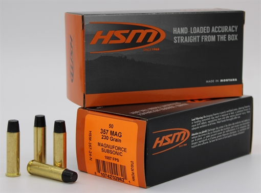 Picture of HSM SUBSONIC 357 MAG 230GR HARD CAST LEAD FN 50RD 10BX/CS 357-24-N 35724N