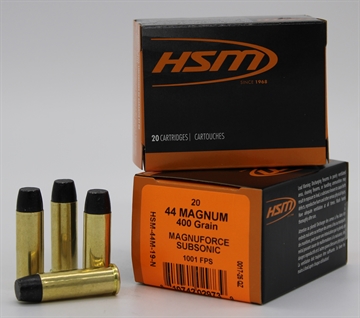 Picture of HSM SUBSONIC 44 REM MAG 400GR HARD CAST LEAD FN 20RD 20BX/CS 44M-19-N 44M19N