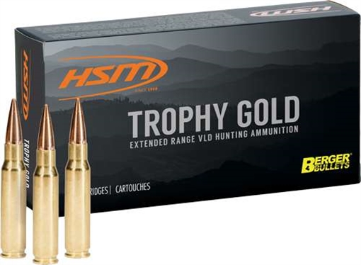 Picture of HSM AMMUNITION TROPHY GOLD 270 WBY MAGNUM 130GR BERGER VLD20RD 20BX/CS BER-270WBY130VLD