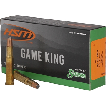 Picture of HSM HSM Game King Rifle Ammunition 30-30 Win. Sierra Pro-Hunter 170 gr. 20 rd. HSM-30-30-8-N
