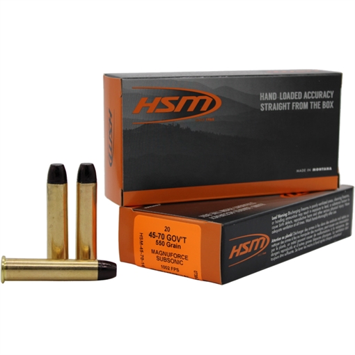 Picture of HSM HSM Magnuforce Subsonic Ammo 45-70 Gov't 550 gr. 20rd. HSM-45-70-16-N
