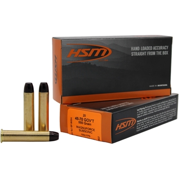 Picture of HSM HSM Magnuforce Subsonic Ammo 45-70 Gov't 550 gr. 20rd. HSM-45-70-16-N