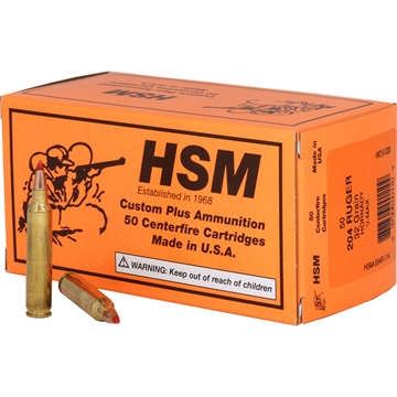 Picture of HSM HSM Varmint Rifle Ammunition 204 Ruger V-Max 32 gr. 50 rd. HSM-204R-7-N