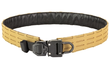 Picture of Haley Strategic Partners D3 Outer Belt Snake Bite, 1/2" Molle Row Compatible, Cobra D-Ring Snakebite Buckle, Large 38"-41", Coyote Brown, Includes (1) Outer Belt, (1) Mandible Angled Molle Strap, (1) Mandible Vertical Molle Strap 2 Pack G-COY BELT_D3_OUTER_D_SB-1-L