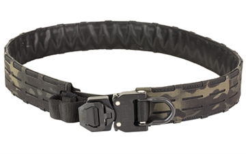 Picture of Haley Strategic Partners D3 Outer Belt Snake Bite, 1/2" Molle Row Compatible, Cobra D-Ring Snakebite Buckle, Large 38"-41", Multicam Black, Includes (1) Outer Belt, (1) Mandible Angled Molle Strap, (1) Mandible Vertical Molle Strap 2 Pack G-MCB BELT_D3_OUTER_D_SB-1-L