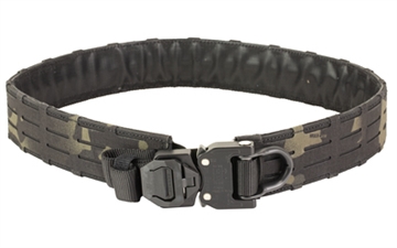 Picture of Haley Strategic Partners D3 Outer Belt Snake Bite, 1/2" Molle Row Compatible, Cobra D-Ring Snakebite Buckle, Medium 35"-38", Multicam Black, Includes (1) Outer Belt, (1) Mandible Angled Molle Strap, (1) Mandible Vertical Molle Strap 2 Pack D-MCB BELT_D3_OUTER_D_SB-1-M