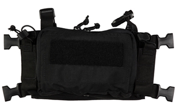 Picture of Haley Strategic Partners D3CR Micro, Chest Rig, Nylon Construction, Black, Includes (1) Large Open Pouch, (2) Pistol Magazines, (1) Pouch D3CRM-1-1-BLK