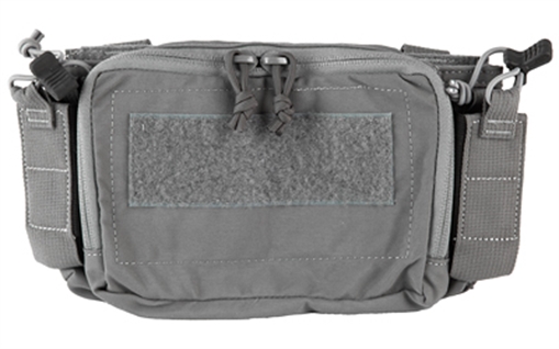 Picture of Haley Strategic Partners D3CRM Micro, Chest Rig, Nylon Construction, Gray, Includes (1) Large Open Pouch, (2) Pistol Magazine Pouches, (1) Pouch D3CRM-1-1-GRY
