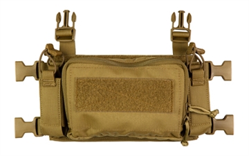 Picture of Haley Strategic Partners D3CR Micro, Chest Rig, Nylon Construction, Coyote Brown, Includes (1) Large Open Pouch, (2) Pistol Magazines, (1) Pouch D3CRM-1-1-COY