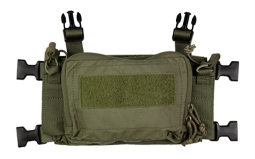 Picture of Haley Strategic Partners D3CR Micro, Chest Rig, Nylon Construction, Ranger Green, Includes (1) Large Open Pouch, (2) Pistol Magazines, (1) Pouch D3CRM-1-1-RG
