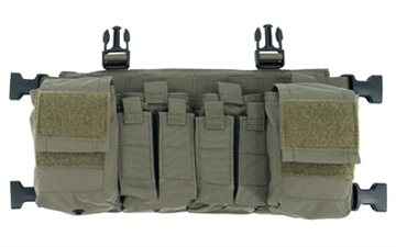 Picture of Haley Strategic Partners D3CRX, Chest Rig, Nylon Construction, Ranger Green, Includes (4) Rifle Magazine Pouches, (4) Pistol Pouches, (2) Pouches D3CRX-1-1-RG