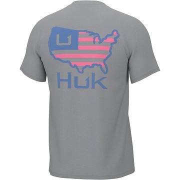 Picture of Huk American Tee Shirt Harbor Mist S H1000399-034-S
