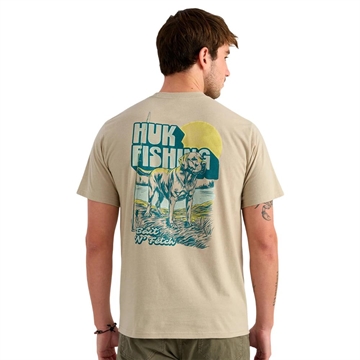 Picture of Huk Bait 'N Fetch Short Sleeve Tee River Rock Heather 2XL H1000585-194-XXL