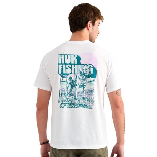 Picture of Huk Bait 'N Fetch Short Sleeve Tee White M H1000585-100-M