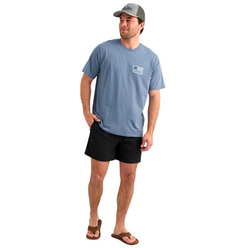 Picture of Huk Born Wave Short Sleeve Shirt Stormy Blue 2XL H1000605-415-XXL