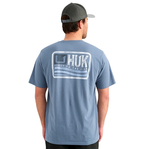 Picture of Huk Born Wave Short Sleeve Shirt Stormy Blue S H1000605-415-S