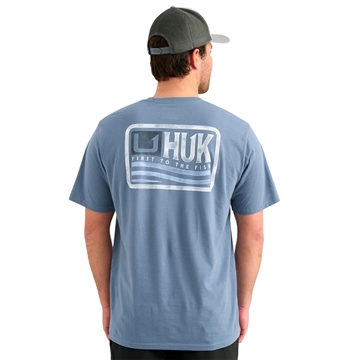 Picture of Huk Born Wave Short Sleeve Shirt Stormy Blue S H1000605-415-S